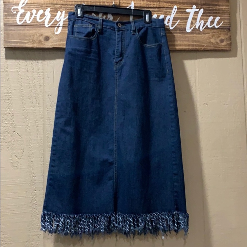 Midi Denim skirt.
